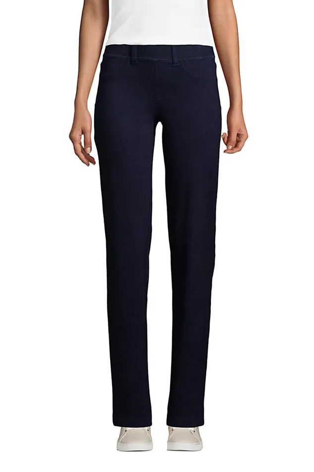 Lands039 End Jeans Women Starfish Elastic Waist Knit Jeans Mid Rise Dark Indigo Lands039 End Jeans Women Starfish Elastic Waist Knit Jeans Mid Rise Dark Indigo