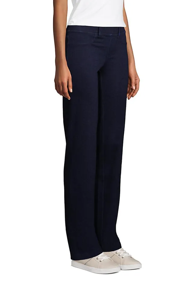 Lands039 End Jeans Women Starfish Elastic Waist Knit Jeans Mid Rise Dark Indigo Lands039 End Jeans Women Starfish Elastic Waist Knit Jeans Mid Rise Dark Indigo