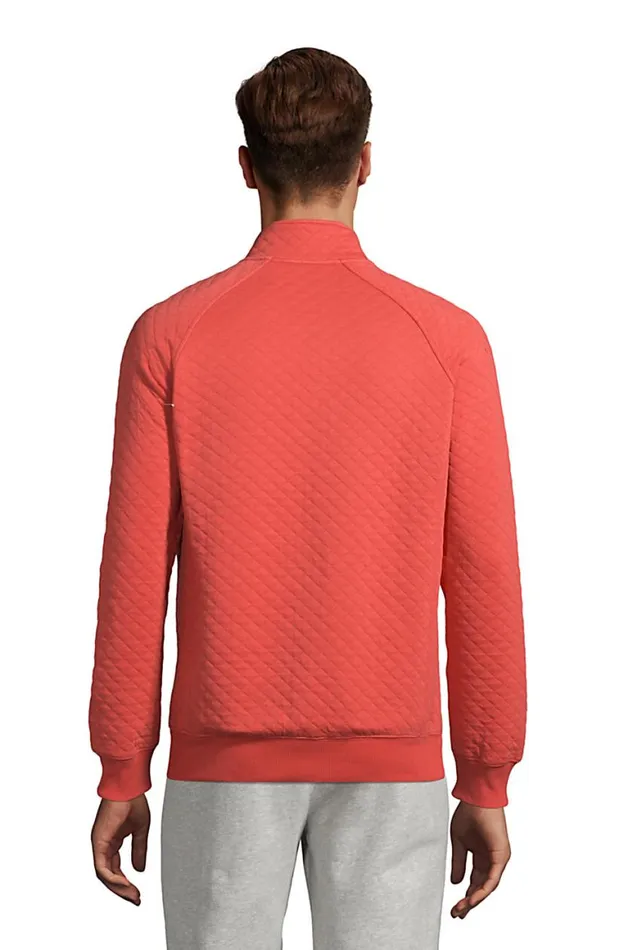 Lands039 End Knit Tops and Tees Men Long Sleeve Quilted Snap Mock Neck Soft Blue Haze Lands039 End Knit Tops and Tees Men Long Sleeve Quilted Snap Mock Neck Soft Blue Haze