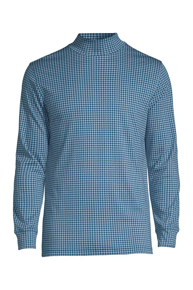 Lands039 End Knit Tops and Tees Men Pattern Super Soft Supima Mock Turtleneck Slate Gray Lands039 End Knit Tops and Tees Men Pattern Super Soft Supima Mock Turtleneck Slate Gray