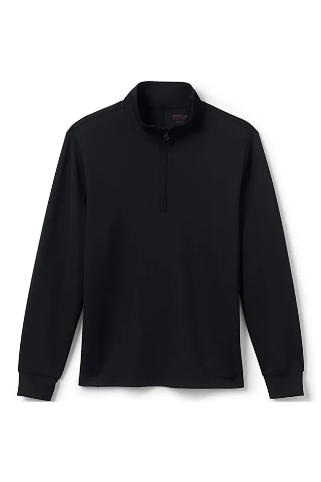 Lands039 End Knit Tops and Tees Men Quarter Zip Pullover Black Lands039 End Knit Tops and Tees Men Quarter Zip Pullover Black