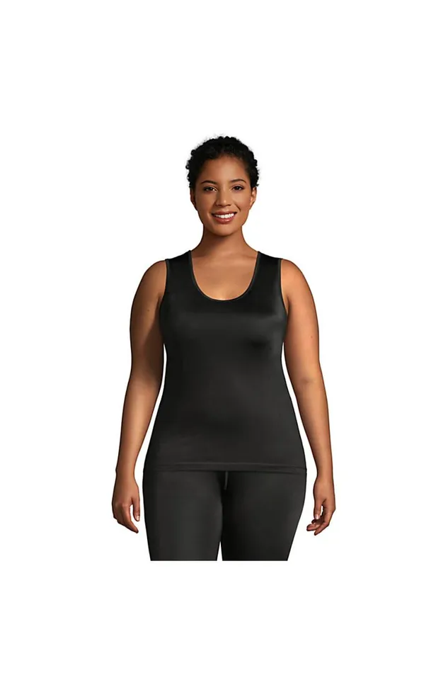 Lands039 End Long Underwear Women Plus Size Thermaskin Heat Thermal Long Underwear Base Layer Tank Top Black Lands039 End Long Underwear Women Plus Size Thermaskin Heat Thermal Long Underwear Base Layer Tank Top Black
