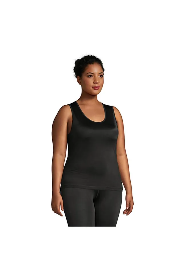 Lands039 End Long Underwear Women Plus Size Thermaskin Heat Thermal Long Underwear Base Layer Tank Top Black Lands039 End Long Underwear Women Plus Size Thermaskin Heat Thermal Long Underwear Base Layer Tank Top Black