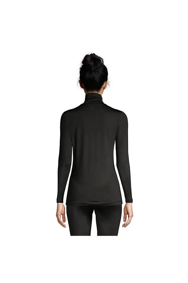 Lands039 End Long Underwear Women Thermaskin Heat Thermal Long Underwear Base Layer Turtleneck Top Black Lands039 End Long Underwear Women Thermaskin Heat Thermal Long Underwear Base Layer Turtleneck Top Black