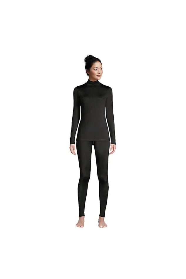 Lands039 End Long Underwear Women Thermaskin Heat Thermal Long Underwear Base Layer Turtleneck Top Black Lands039 End Long Underwear Women Thermaskin Heat Thermal Long Underwear Base Layer Turtleneck Top Black