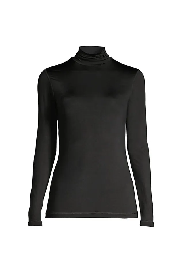Lands039 End Long Underwear Women Thermaskin Heat Thermal Long Underwear Base Layer Turtleneck Top Black Lands039 End Long Underwear Women Thermaskin Heat Thermal Long Underwear Base Layer Turtleneck Top Black