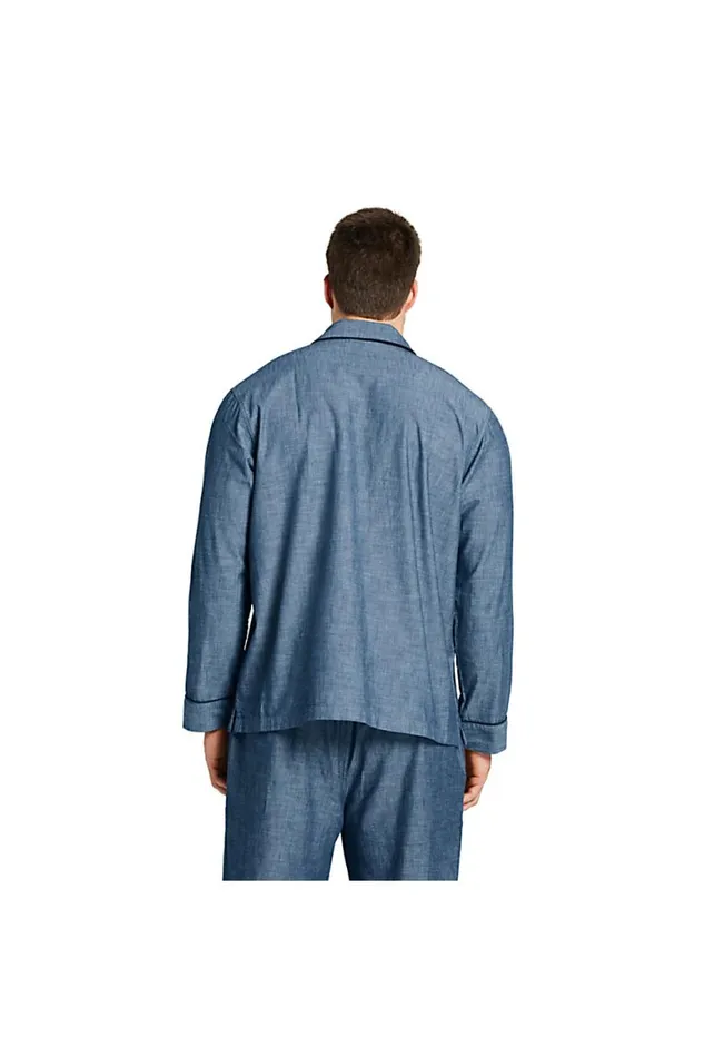 Lands039 End Pajamas and Robes Men Big And Tall Chambray Pajama Shirt Medium Indigo Chambray Lands039 End Pajamas and Robes Men Big And Tall Chambray Pajama Shirt Medium Indigo Chambray