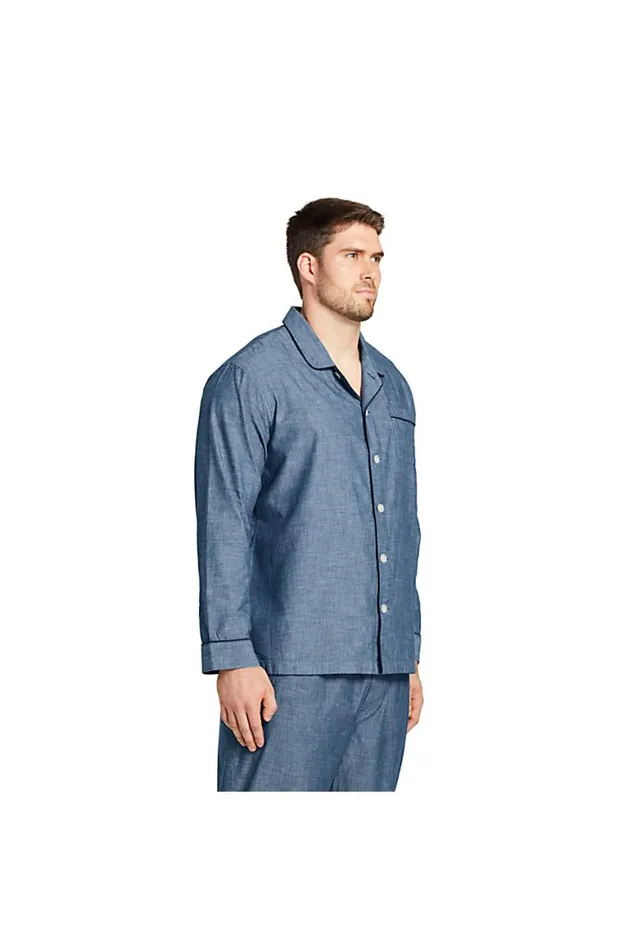 Lands039 End Pajamas and Robes Men Big And Tall Chambray Pajama Shirt Medium Indigo Chambray Lands039 End Pajamas and Robes Men Big And Tall Chambray Pajama Shirt Medium Indigo Chambray