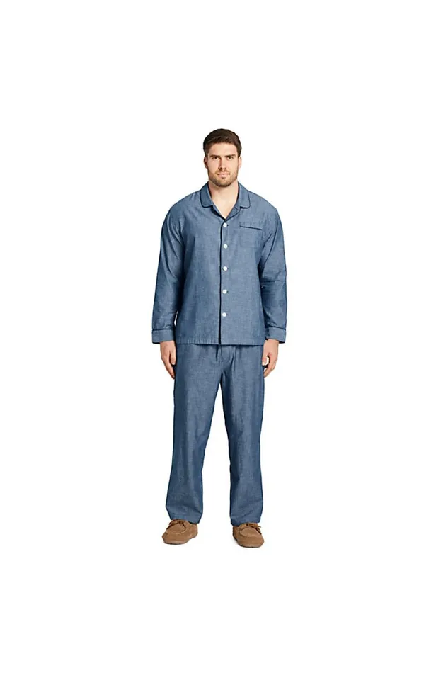 Lands039 End Pajamas and Robes Men Big And Tall Chambray Pajama Shirt Medium Indigo Chambray Lands039 End Pajamas and Robes Men Big And Tall Chambray Pajama Shirt Medium Indigo Chambray
