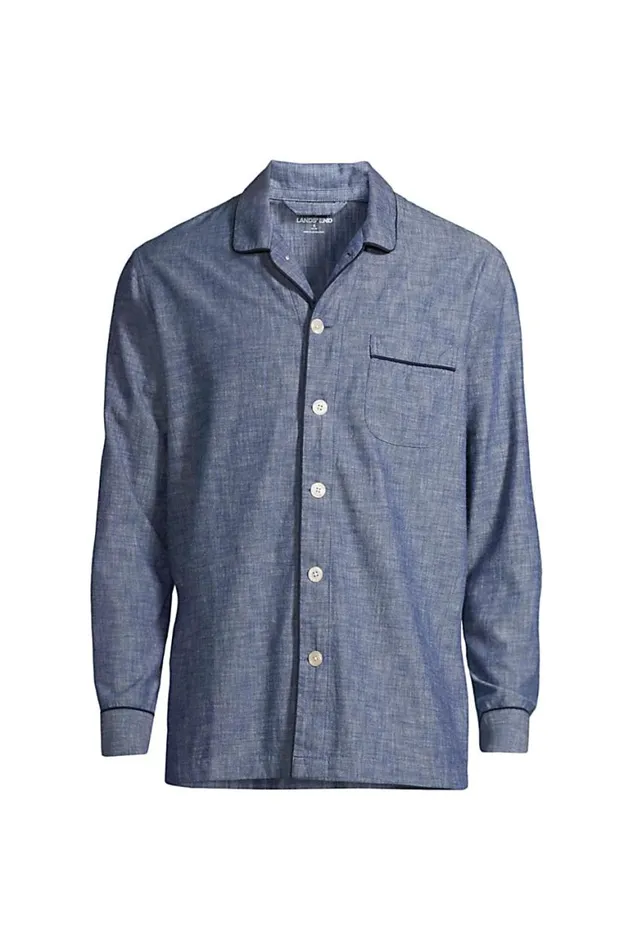 Lands039 End Pajamas and Robes Men Big And Tall Chambray Pajama Shirt Medium Indigo Chambray Lands039 End Pajamas and Robes Men Big And Tall Chambray Pajama Shirt Medium Indigo Chambray