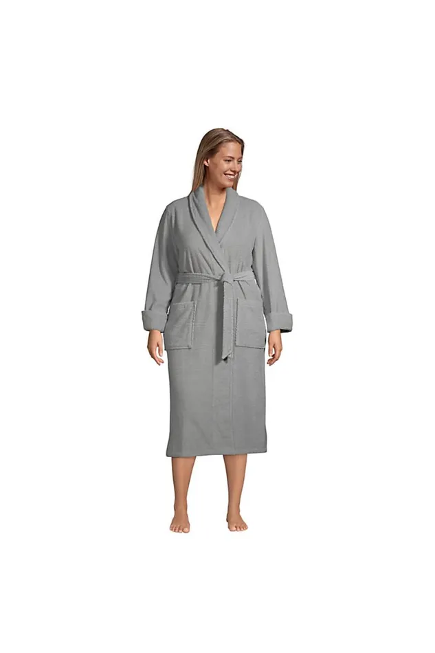Lands039 End Pajamas and Robes Women Plus Size Cotton Terry Long Spa Bath Robe Ultimate Gray Lands039 End Pajamas and Robes Women Plus Size Cotton Terry Long Spa Bath Robe Ultimate Gray