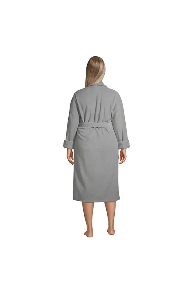 Lands039 End Pajamas and Robes Women Plus Size Cotton Terry Long Spa Bath Robe Ultimate Gray Lands039 End Pajamas and Robes Women Plus Size Cotton Terry Long Spa Bath Robe Ultimate Gray