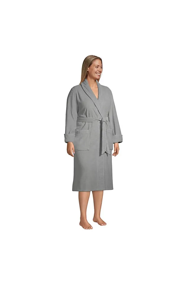 Lands039 End Pajamas and Robes Women Plus Size Cotton Terry Long Spa Bath Robe Ultimate Gray Lands039 End Pajamas and Robes Women Plus Size Cotton Terry Long Spa Bath Robe Ultimate Gray