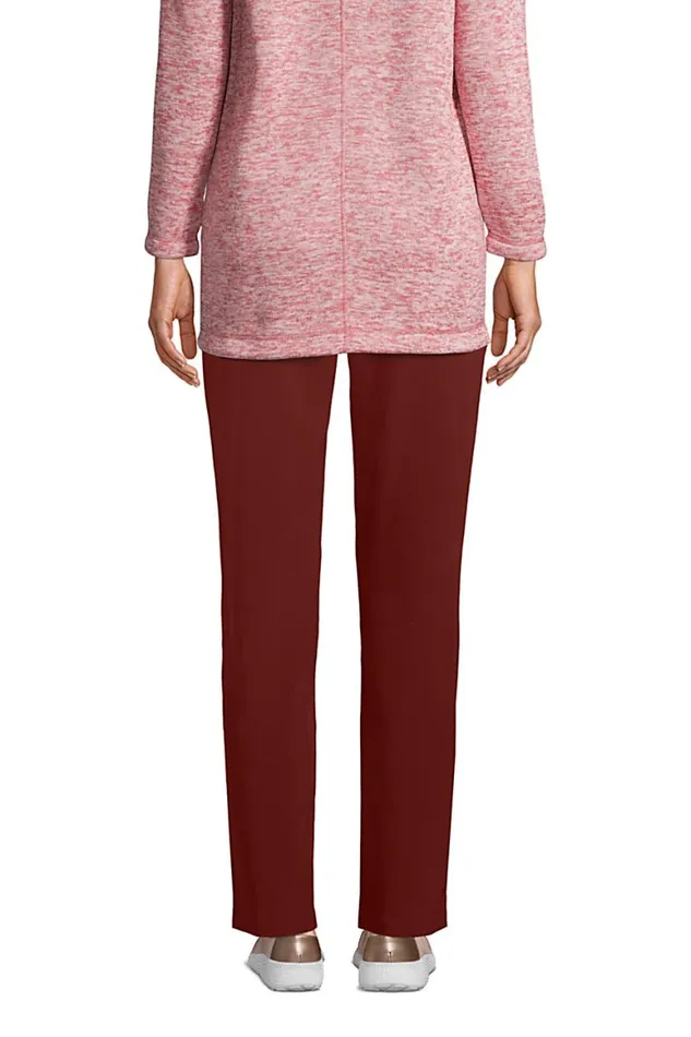 Lands039 End Pants Women High Rise Everyday Active Straight Pants Rust Red Lands039 End Pants Women High Rise Everyday Active Straight Pants Rust Red