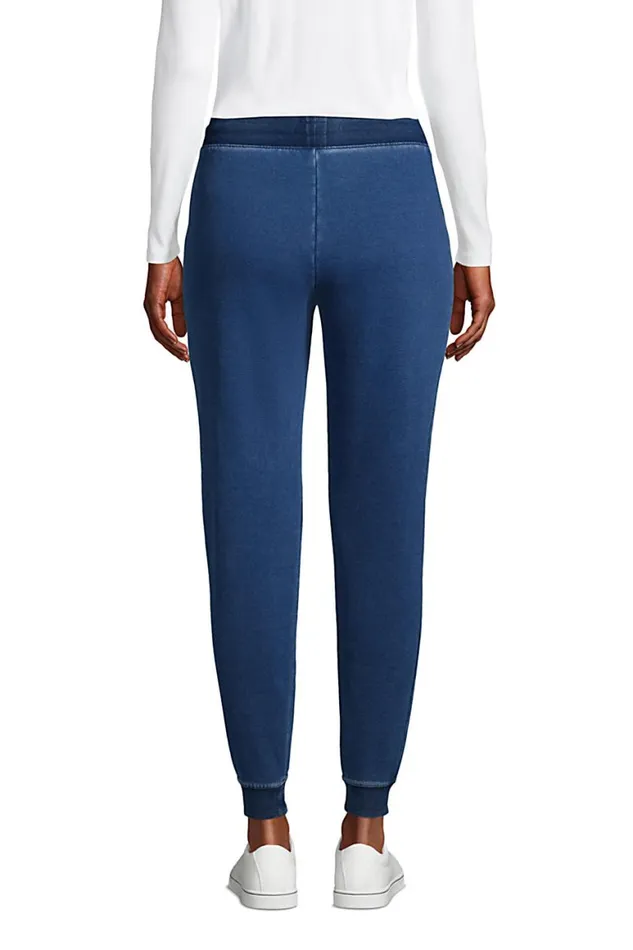 Lands039 End Pants Women Serious Sweats Ankle Jogger Pants Black