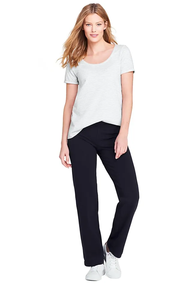 Lands039 End Pants Women Starfish Mid Rise Straight Leg Elastic Waist Pull On Pants True Navy Lands039 End Pants Women Starfish Mid Rise Straight Leg Elastic Waist Pull On Pants True Navy