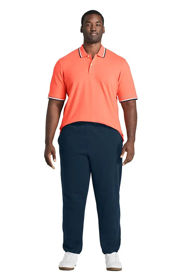Lands039 End Polo Shirts Men Big And Tall Short Sleeve Comfortfirst Mesh Polo Shirt Papaya Orange