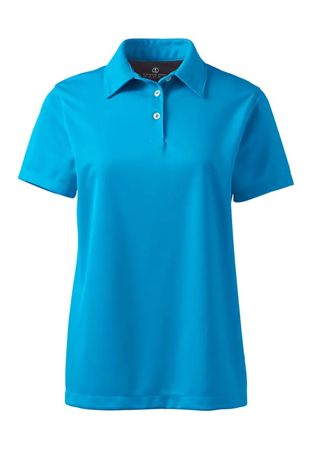 Lands039 End Polo Shirts Women Plus Size Short Sleeve Active Pique Polo Shirt Siam Blue Lands039 End Polo Shirts Women Plus Size Short Sleeve Active Pique Polo Shirt Siam Blue
