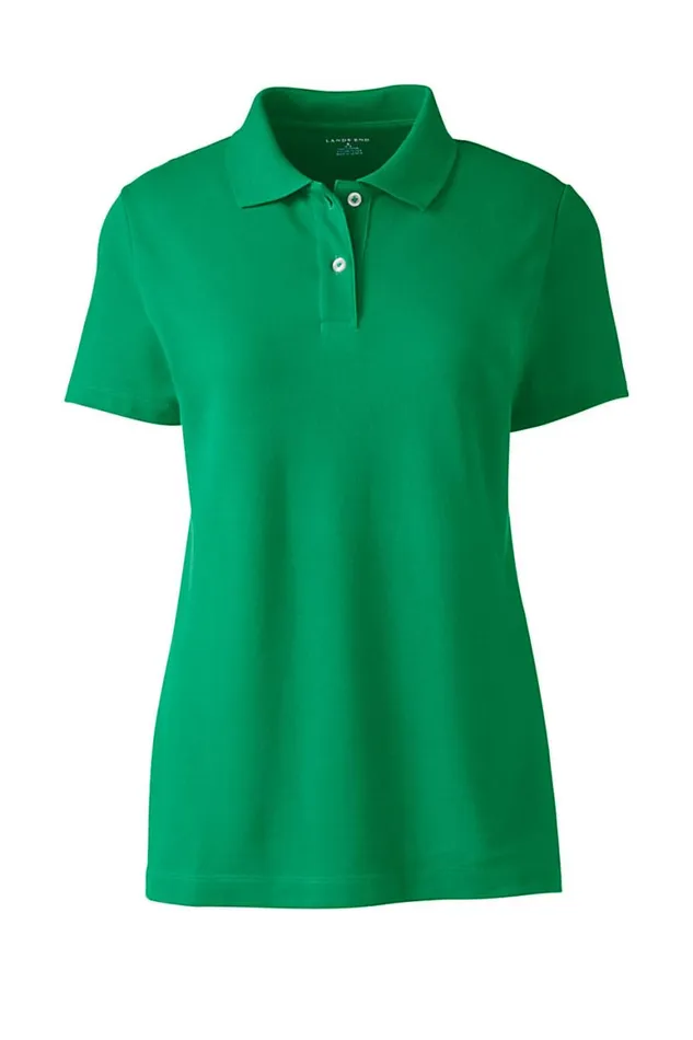 Lands039 End Polo Shirts Women Plus Size Short Sleeve Basic Mesh Polo Shirt Vibrant Clover Lands039 End Polo Shirts Women Plus Size Short Sleeve Basic Mesh Polo Shirt Vibrant Clover