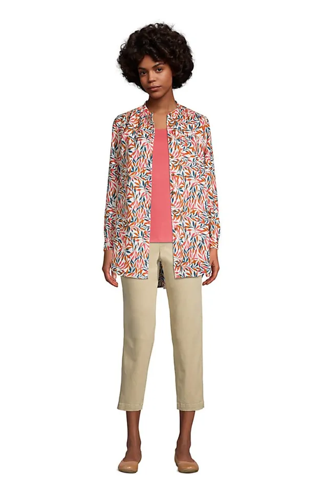Lands039 End Shirts and Blouses Women Linen Aline Long Sleeve Tunic Top Soft Mojave Rose Lands039 End Shirts and Blouses Women Linen Aline Long Sleeve Tunic Top Soft Mojave Rose