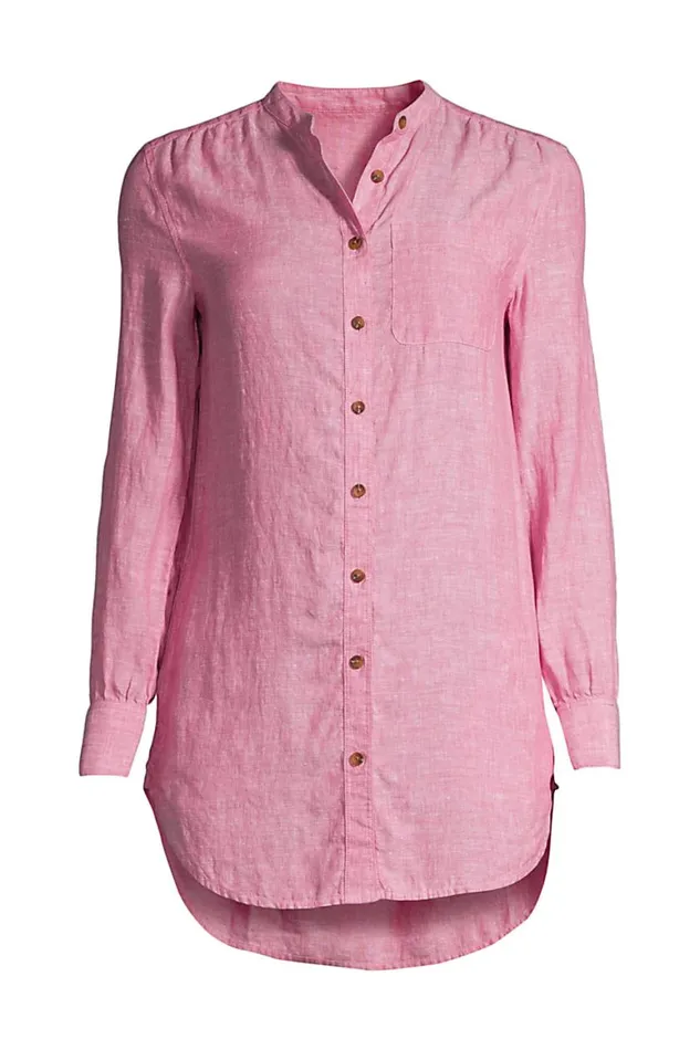 Lands039 End Shirts and Blouses Women Linen Aline Long Sleeve Tunic Top Soft Mojave Rose Lands039 End Shirts and Blouses Women Linen Aline Long Sleeve Tunic Top Soft Mojave Rose