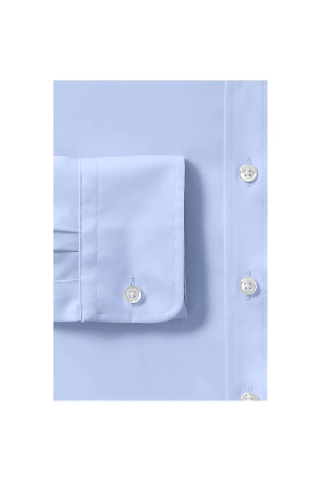 Lands039 End Shirts and Blouses Women Long Sleeve No Iron Pinpoint Shirt Blue Lands039 End Shirts and Blouses Women Long Sleeve No Iron Pinpoint Shirt Blue