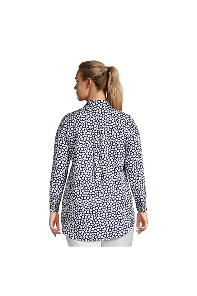 Lands039 End Shirts and Blouses Women Plus Size Relaxed Long Sleeve Tunic Top Navy Lands039 End Shirts and Blouses Women Plus Size Relaxed Long Sleeve Tunic Top Navy