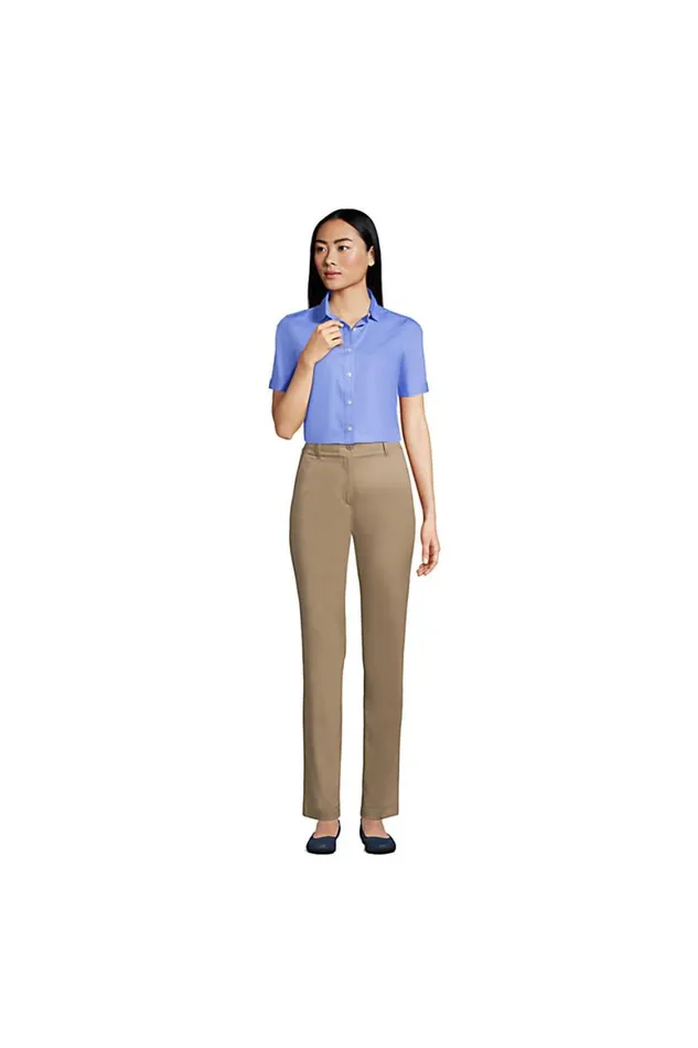 Lands039 End Shirts and Blouses Women Short Sleeve Broadcloth Shirt Black Lands039 End Shirts and Blouses Women Short Sleeve Broadcloth Shirt Black