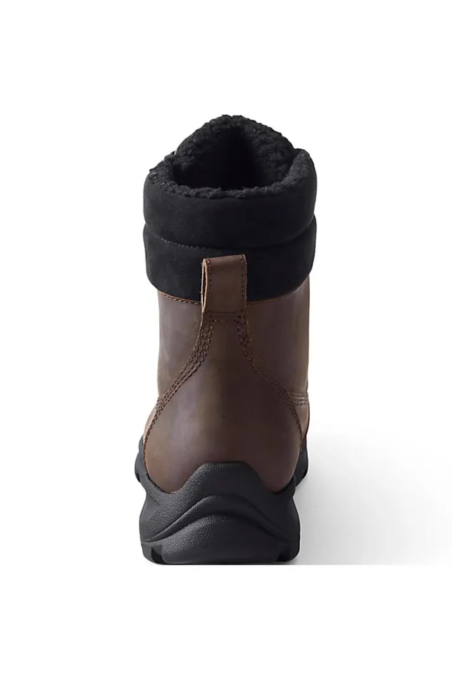 Lands039 End Shoes Men All Weather Leather Insulated Winter Snow Boots Rich Mahogany Leather Lands039 End Shoes Men All Weather Leather Insulated Winter Snow Boots Rich Mahogany Leather