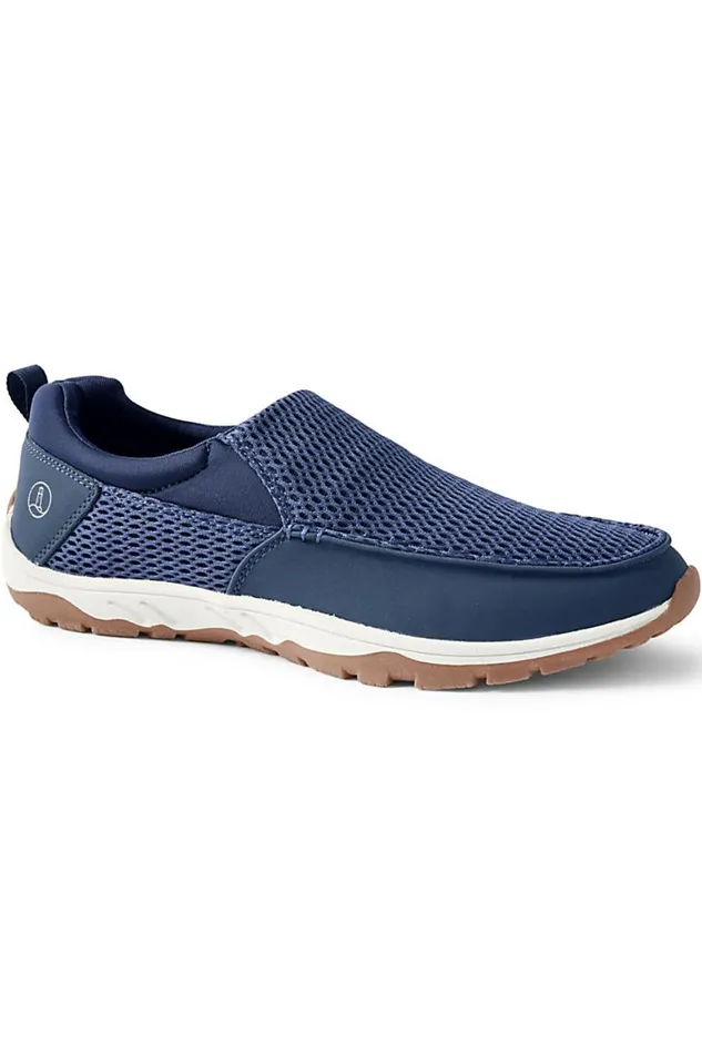 Lands039 End Shoes Men Mesh Slip On Water Shoes Radiant Navy