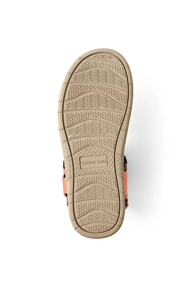 Lands039 End Shoes Men Water Sandals Papaya Orange Colorblock