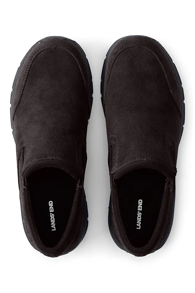 Lands039 End Shoes Women All Weather Suede Leather Slip On Moc Shoes Dark Spice Brown Suede Lands039 End Shoes Women All Weather Suede Leather Slip On Moc Shoes Dark Spice Brown Suede