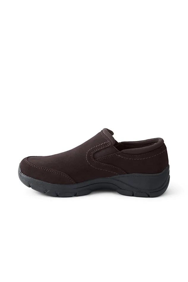 Lands039 End Shoes Women All Weather Suede Leather Slip On Moc Shoes Dark Spice Brown Suede Lands039 End Shoes Women All Weather Suede Leather Slip On Moc Shoes Dark Spice Brown Suede