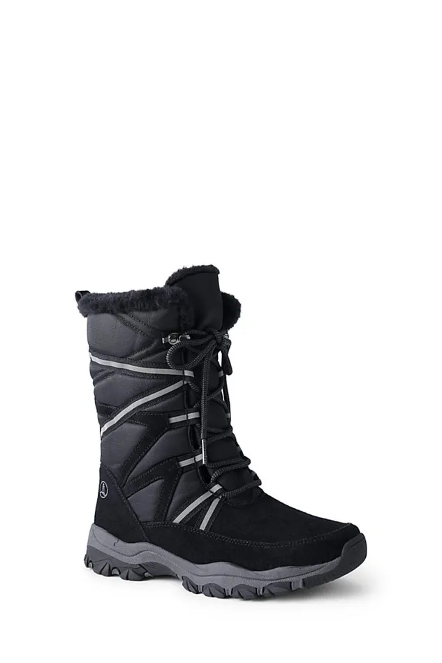 Lands039 End Shoes Women Expedition Insulated Winter Snow Boots Black