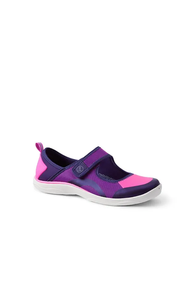 Lands039 End Shoes Women Water Mary Jane Shoes Violet Rose Colorblock