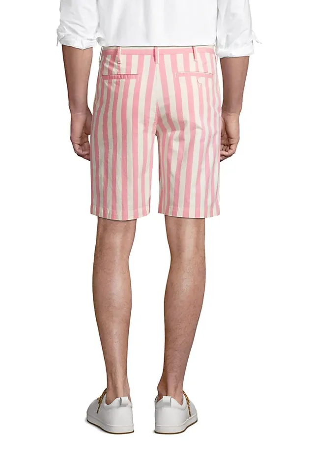 Lands039 End Shorts Men 9 Inch Striped Traditional Fit Stretch Knockabout Chino Shorts Salt Washed Pink Stripe Lands039 End Shorts Men 9 Inch Striped Traditional Fit Stretch Knockabout Chino Shorts Salt Washed Pink Stripe
