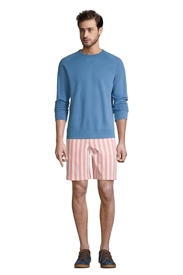 Lands039 End Shorts Men 9 Inch Striped Traditional Fit Stretch Knockabout Chino Shorts Salt Washed Pink Stripe Lands039 End Shorts Men 9 Inch Striped Traditional Fit Stretch Knockabout Chino Shorts Salt Washed Pink Stripe