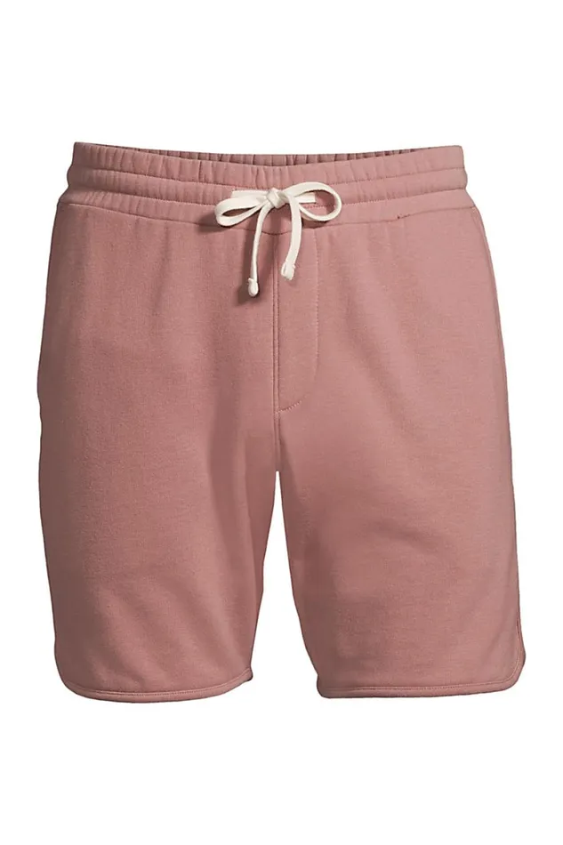 Lands039 End Shorts Men Big French Terry Shorts Mauve Quartz