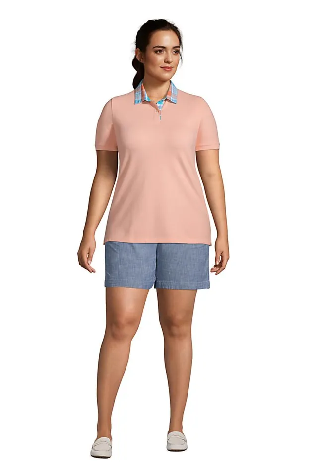 Lands039 End Shorts Women Plus Size Mid Rise Elastic Waist Pull On 7034 Chino Shorts Evening Sky Chambray Lands039 End Shorts Women Plus Size Mid Rise Elastic Waist Pull On 7034 Chino Shorts Evening Sky Chambray