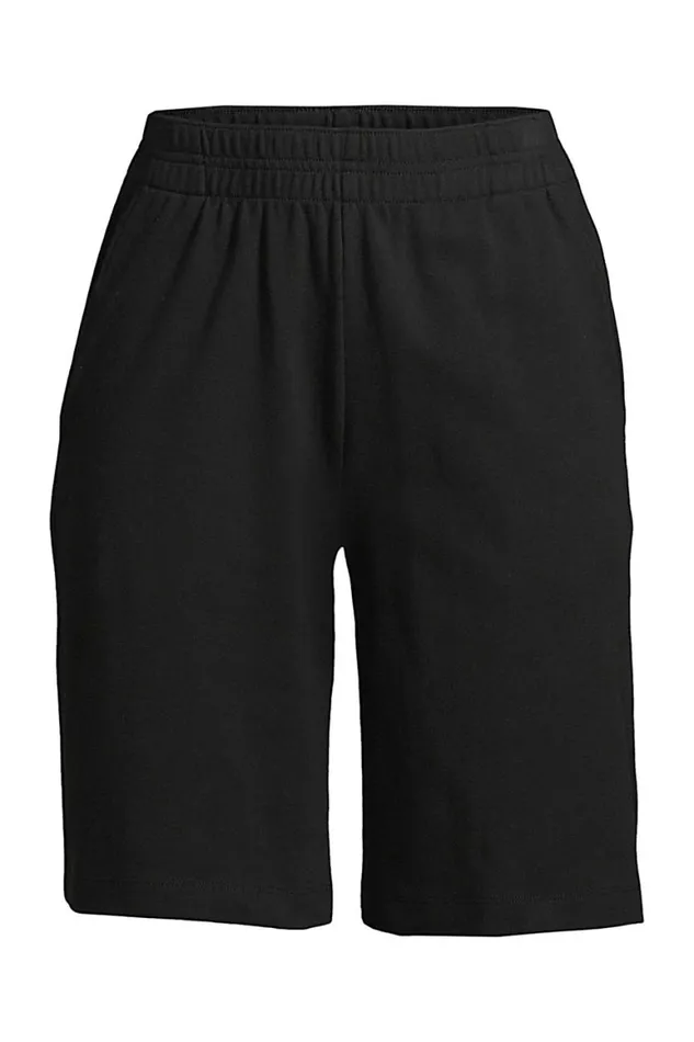 Lands039 End Shorts Women Plus Size Sport Knit High Rise Elastic Waist Pull On 10034 Bermuda Shorts Black Lands039 End Shorts Women Plus Size Sport Knit High Rise Elastic Waist Pull On 10034 Bermuda Shorts Black