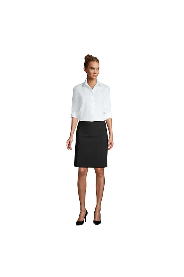 Lands039 End Skirts and Skorts Women Washable Wool Skirt Black