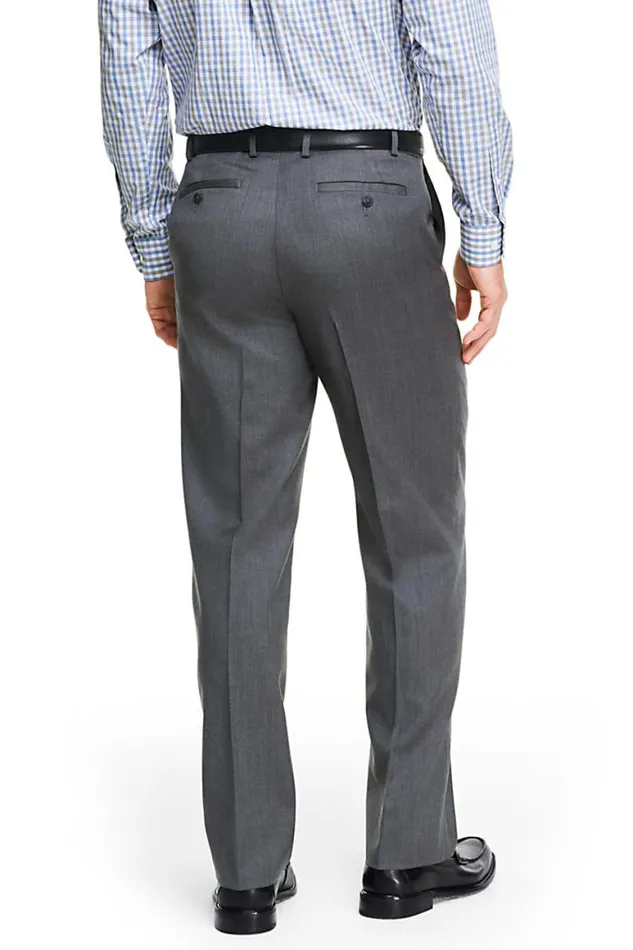 Lands039 End Suits and Separates Men Big And Tall Comfort Waist Wool Gabardine Dress Pants Charcoal Lands039 End Suits and Separates Men Big And Tall Comfort Waist Wool Gabardine Dress Pants Charcoal