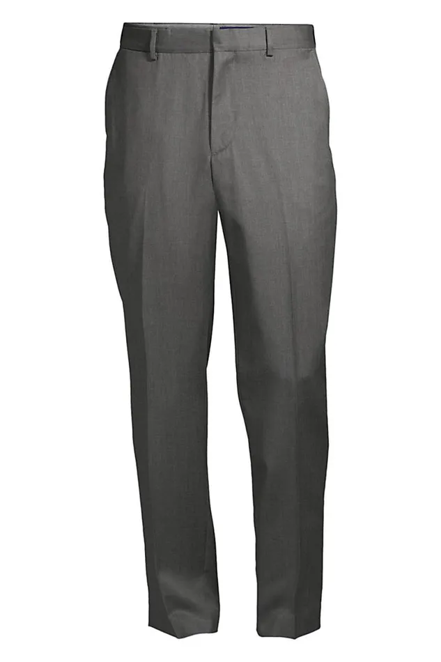Lands039 End Suits and Separates Men Big And Tall Comfort Waist Wool Gabardine Dress Pants Charcoal Lands039 End Suits and Separates Men Big And Tall Comfort Waist Wool Gabardine Dress Pants Charcoal