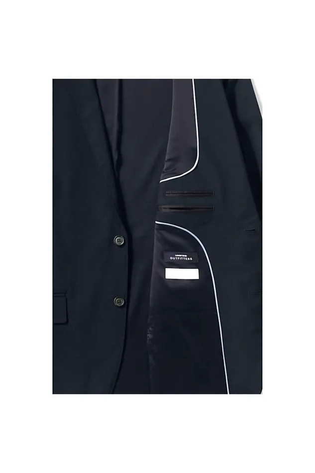 Lands039 End Suits and Separates Men Washable Wool 2 Button Tailored Fit Suit Jacket Black Lands039 End Suits and Separates Men Washable Wool 2 Button Tailored Fit Suit Jacket Black