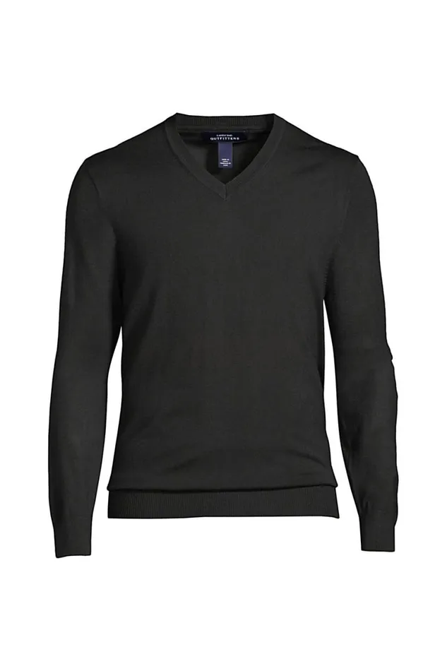 Lands039 End Sweaters Men Big Performance Vneck Sweater Black Lands039 End Sweaters Men Big Performance Vneck Sweater Black