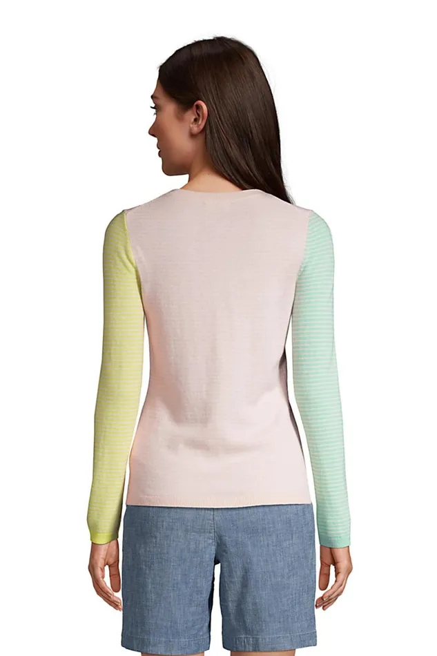 Lands039 End Sweaters Women Cashmere Crewneck Sweater 8211 Stripe Vicuna Heather Stripe Lands039 End Sweaters Women Cashmere Crewneck Sweater 8211 Stripe Vicuna Heather Stripe