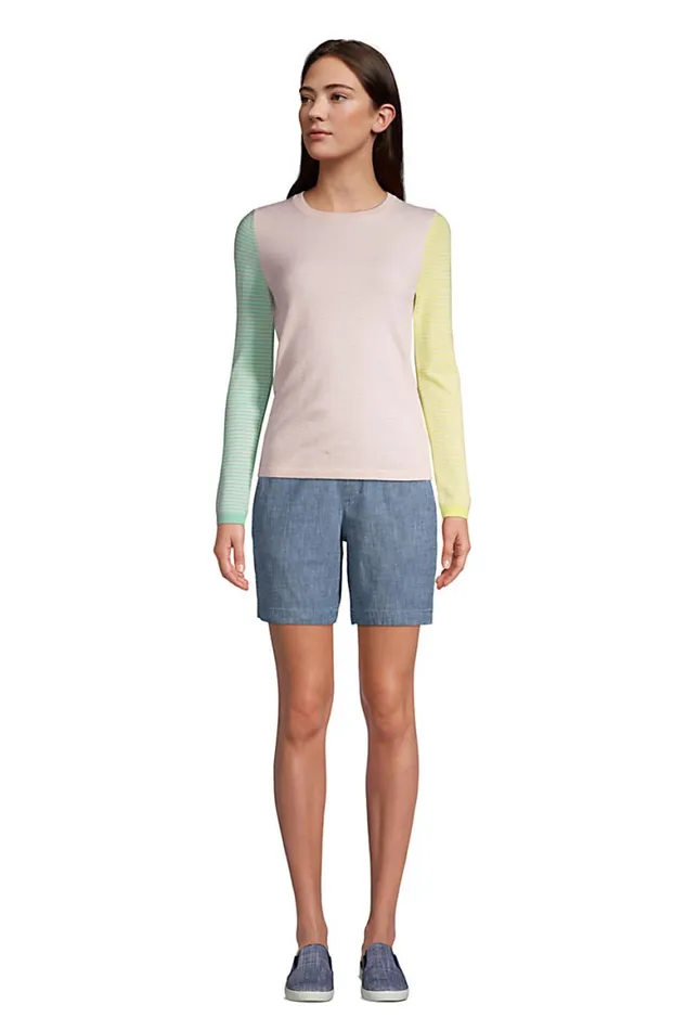 Lands039 End Sweaters Women Cashmere Crewneck Sweater 8211 Stripe Vicuna Heather Stripe Lands039 End Sweaters Women Cashmere Crewneck Sweater 8211 Stripe Vicuna Heather Stripe