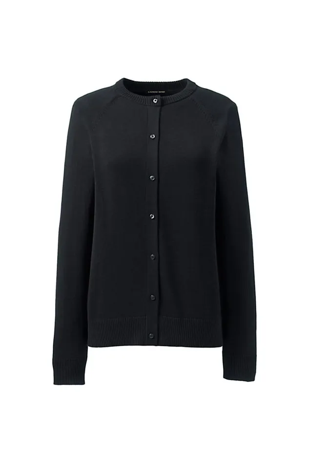 Lands039 End Sweaters Women Cotton Modal Cardigan Sweater Black Lands039 End Sweaters Women Cotton Modal Cardigan Sweater Black