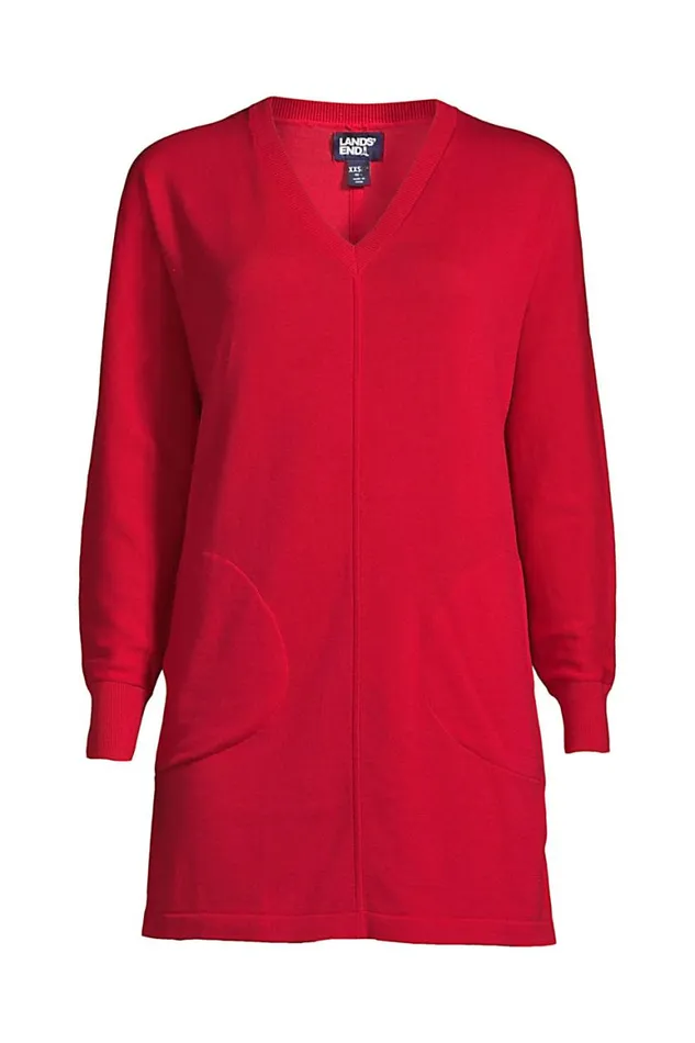 Lands039 End Sweaters Women Fine Gauge Cotton Dolman Tunic Sweater Rich Red Lands039 End Sweaters Women Fine Gauge Cotton Dolman Tunic Sweater Rich Red