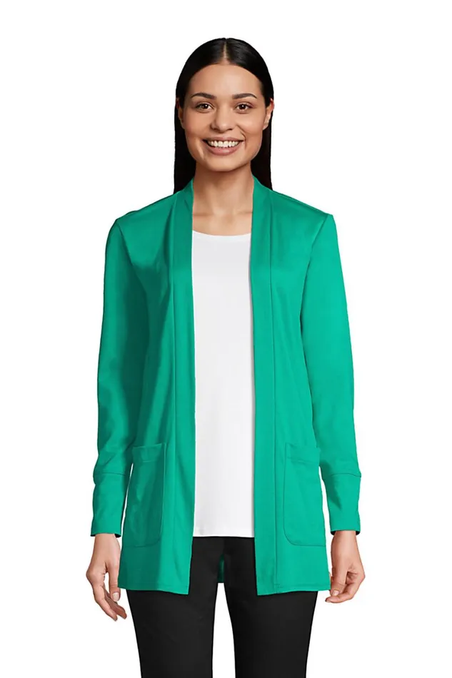 Lands039 End Sweaters Women Knit Supima Micro Modal Open Cardigan Global Green Lands039 End Sweaters Women Knit Supima Micro Modal Open Cardigan Global Green